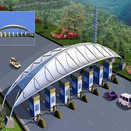 收費(fèi)站膜結(jié)構(gòu)產(chǎn)品展示四